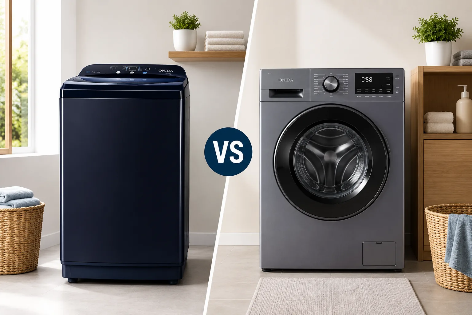 Front Load vs Top Load Washing Machine: Which Onida Washing Machine is Right for Your Home?